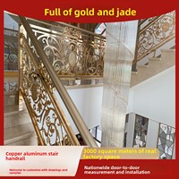 Aluminium-Treppengeländer & Innen-Treppenhandläufe Luxuriöses Design Kupfer-Effekt-Finish Zeitlos Farbecht Bodenmontiert
