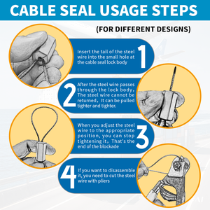 Sello de cable RFID de seguridad de plástico Kocents, sello de cable de seguimiento de logística antirrobo de una sola vez - Product Image 5
