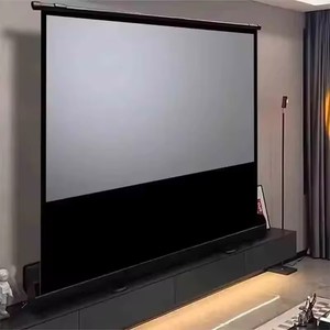 Écran de projection universel portable sur pied en fibre de verre gris pour projecteurs normaux / UST, compatible 4K 3D, toutes tailles - Product Image 1