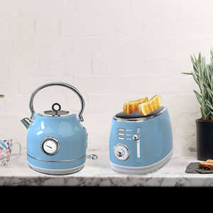 Ensemble bouilloire électrique en <span class=keywords><strong>cuivre</strong></span> pour le camping, avec pièces, carafe, thermos, bouilloire noire 2 tasses et <span class=keywords><strong>grille</strong></span>-<span class=keywords><strong>pain</strong></span> - Product Image 2