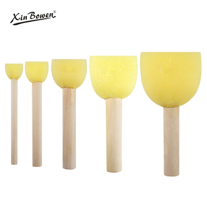 辛博文儿童绘画工具5件Diy绘画玩具黄色泡沫印章木柄儿童海绵刷 - Product Image 2