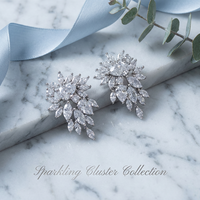 Produits Tendances 2026 Nouveautés Boucles d'Oreilles CZ Bijoux de Mode Vente en Gros Accessoires de Fête Bijoux de Mariage pour Femmes