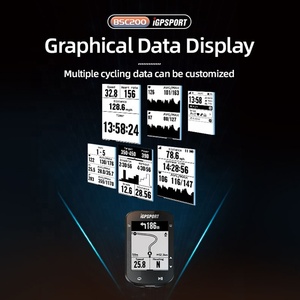 BSC200 200 ordinateur de vélo sans fil GPS vélo <span class=keywords><strong>compteur</strong></span> de vitesse cyclisme odomètre 2.5 pouces ANT + APP synchronisation pente Altitude IGS630 - Product Image 5