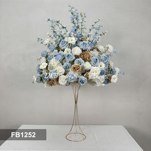 Venta Directa de Fábrica, Bola de Flores Artificiales Realistas de Seda Azul, Decoración para Mesa de Boda, Bola de Flores Grande Impermeable - Product Image 2
