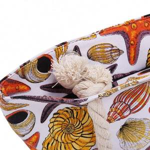 Bolso de Hombro Estilo Oceánico para Mujer, Venta al Por Mayor de Fábrica, Bolso de Playa de Gran Capacidad con Asa de Cuerda de Algodón - Product Image 4