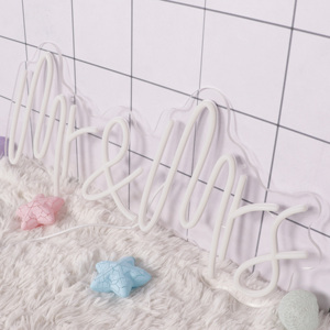 Spedizione gratuita Mr. & Mrs. insegna nuziale al Neon segno di matrimonio al Neon segno di decorazione della stanza del matrimonio pannello pubblicitario USA magazzino - Product Image 5