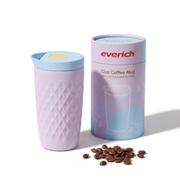 Mug à café isotherme à double paroi en acier inoxydable 304 de 12 oz avec couvercle verrouillable, personnalisable avec logo, idéal pour le camping, maintien au chaud de 6 à 12 heures – Nouveauté très demandée