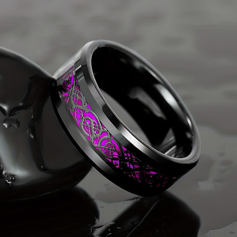 Bague Homme Acier Inoxydable Violet