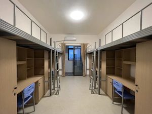 เตียงเหล็กแบบรวมพร้อมโต๊ะด้านล่างสำหรับโรงเรียนหรืออพาร์ตเมนต์สำหรับพนักงานระดับสูง โครงโลหะสไตล์ร่วมสมัยสำหรับห้องนอน - Product Image 5