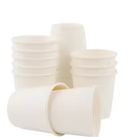 Gobelet en papier kraft biodégradable jetable de 6 oz à 16 oz, à paroi simple, pour café, idéal pour les fêtes et l'usage domestique