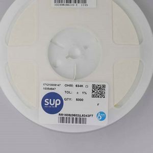 Factory Direct RR1608 0603L6343FT 0603 1608 Resistors Chip Resistors SMD Resistors 634Kohm 1% 1/10W Thick Film Resistor - Product Image 1