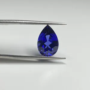 Diskon Besar Kualitas Tinggi 5 # Safir Bentuk Pir Safir Lab 8X10Mm Batu Safir Sintetis