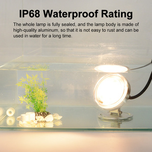 Lampe LED sous-marine en acier inoxydable IP68, lumière RGB, lampe de piscine, projecteur étanche 12V pour fontaine, bassin, piscine, <span class=keywords><strong>jardin</strong></span> - Product Image 4