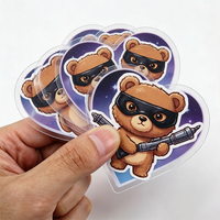 Hojas de Pegatinas de Vinilo Personalizadas, Impermeables, Kawaii, con Diseño de Niña, Pegatinas Decorativas de Dibujos Animados para Niños