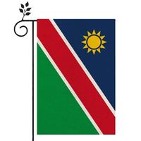 Drapeau de la Namibie en lin de haute qualité pour l'extérieur, 12*18 pouces, différents styles au choix
