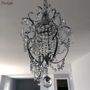 Lustre en cristal de luxe américain, LED créatif à hauteur réglable pour salle à manger, entrée, couloir, bar, lustre d'intérieur - Product Image 3