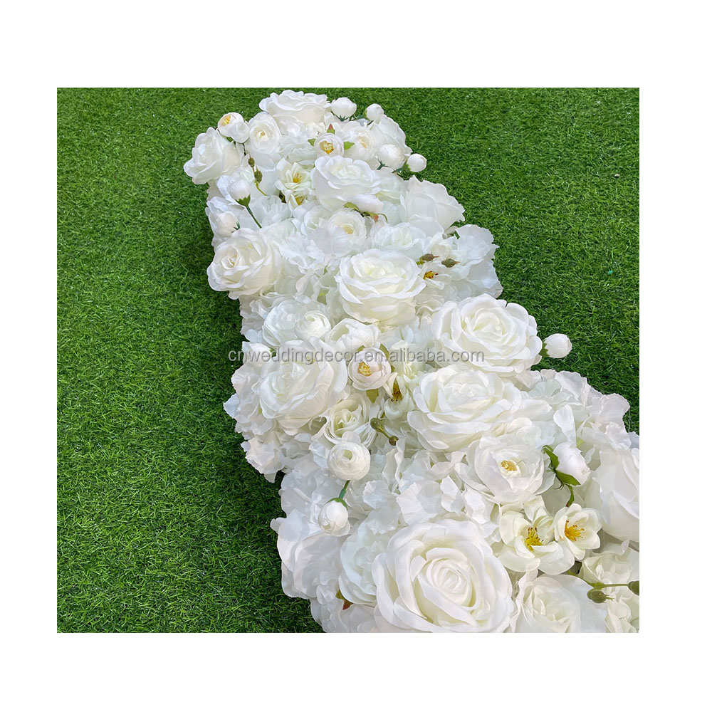 Decoração casamento branco flor escadas corredor para mesa corredor flores arranjo decoração à venda