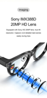Lunettes Intelligentes IA W660 2026 avec Caméra 4K 20MP, Fabricant OEM ODM, Vente en Gros, Traduction ChatGPT, Appel WiFi BT, IP66, Légères 49g