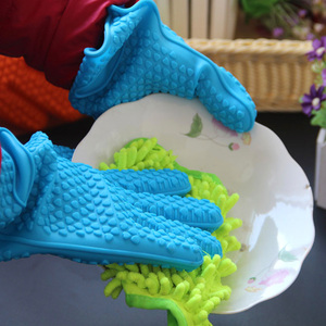 Gant de toilettage pour animaux de compagnie 2-en-1 en silicone, résistant à la chaleur, sans BPA, qualité alimentaire, compatible lave-vaisselle et micro-ondes, style personnalisé - Product Image 4