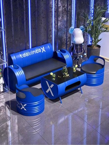 Stile retrò stile industriale in metallo <span class=keywords><strong>tavolo</strong></span> da pranzo sedia Set mobili per la casa per soggiorno all'aperto Villa divano cabina per l'uso - Product Image 4