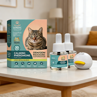 Diffuseur apaisant pour animaux de compagnie, type plug-in, kit de diffuseur apaisant pour chats et chiens, pour soulager l'anxiété des chiens et des chats, cible les tiques