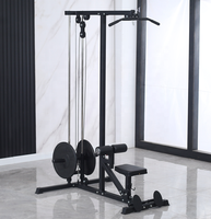 Équipement de musculation professionnel en acier multifonctionnel : Crossover à câbles, Lat Pulldown, Rameur vertical, Rack de fitness