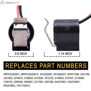 Thermostat de dégivrage bimétallique pour <span class=keywords><strong>réfrigérateur</strong></span> W10225581, en alliage d'aluminium, pour congélateur commercial et domestique, neuf - Product Image 4