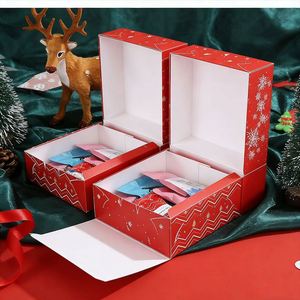 Boîte cadeau pliable en papier de Noël de haute qualité avec logo personnalisé en gros pour les pommes ou les chocolats - Product Image 2