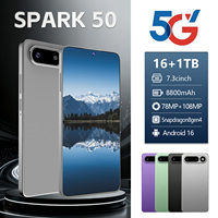 Téléphone mobile Spark 50 5G, navigation GPS précise, double emplacement pour carte SIM, 16 Go + 1 To, appareil photo 108 MP pour les voyages en voiture, le travail quotidien, la photographie en extérieur