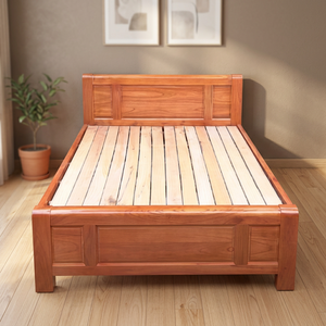 Base de Cama King-Size de Madera Maciza de Caoba de 1.2m, Diseño Tradicional Moderno, para Uso en Hogar u Hotel, con Espacio de Almacenamiento, Capacidad de Carga de 450kg-650kg - Product Image 2
