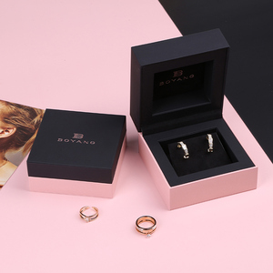 Boyang Square Lid and Base Pink Necklace <b>Earring</b> Bracelet Ring Jewelry <b>Gift</b> <b>Box</b> Packaging - Product Image 5