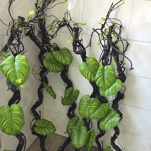 Lin Hongbin Artificial Vine Plant 1.75M Simulated Pothos <b>Leaves</b> Flexible <b>Wall</b> <b>Decoration</b> DIY Landscaping - Product Image 2