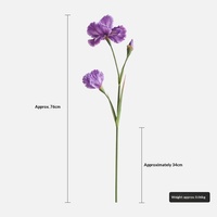 Flores Artificiales de Iris, Ramo de 3 Cabezas, 76 cm, Color Morado, Estilo Bohemio, para Decoración de Sala de Estar, Bodas y Fotografía