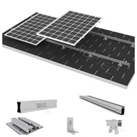 Support de montage de panneau solaire de toit de bardeau d'asphalte finition anodisée avec la structure de rails d'installation pour les modules PV encadrés
