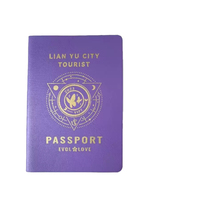 Livret de passeport personnalisé pour événement Club couverture en cuir timbre personnalisé passeport or et SilverLogo gaufrage