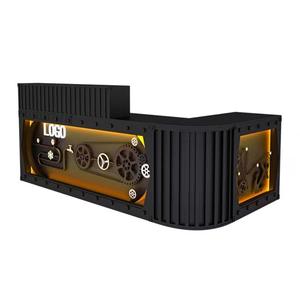 Rak Wine lampu LED logam, lemari pamer logam untuk desain toko Display kaca anggur - Product Image 5