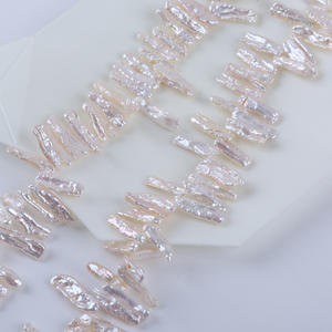 Perles d'eau douce naturelles de 5 à 8 mm, couleur Pipa, forme de trou de tête, semi-finies, enfilées pour collier DIY, bijoux, perles en vrac - Product Image 3