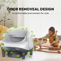 Elecpet-Litière pour chat intelligente autonettoyante automatique de type ouvert avec capteur d'application et faible bruit pour les toilettes des grands chats et chatons