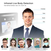 Système de contrôle d'accès et de pointage par reconnaissance faciale IA, écran 5 pouces, WiFi en option, 4G, vision nocturne, SDK gratuit, 5000 utilisateurs