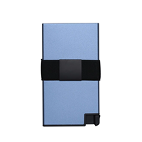 USA Delivered Duty DDP dompet Mini pria anyaman kanvas Binder Bale Dompet logam untuk ukiran Laser