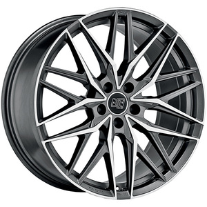CERCHI en LEGA 50 8x18 5x110 ET 40 MATT GUN METAL FULL PULIDO (MGMFP) - Product Image 1