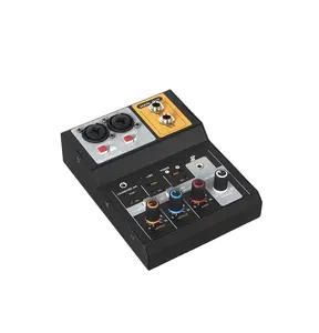 Nieuwe F-2A 2 Kanaal 5W Zwarte Onderdelen Dj Pro Actieve Audio Mixer De Audio Usb-Audiomixer Met Effecten Voor Karaoke