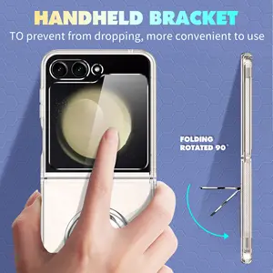 Best Anti-fall Finger Ring Phone Cover Hard PC Tough Mobile Case For Samsung Galaxy Z Flip 5 Fold Kickstand Phone Case