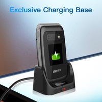 Téléphone à Clapet Senior V202T 4G avec Bouton SOS, Double Écran et Grandes Touches pour Personnes Âgées, Produit d'Aide à la Charge