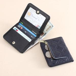 Top-Grain Cowhide Short <b>Wallet</b> for Women, Genuine Leather, Fashionable Diamond Quilted Buckle, <b>Card</b> <b>holder</b>, Ultra-Thin Coin Purs - Product Image 5