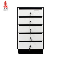 Système de boîte aux lettres murale pour appartement en acier, 5 niveaux, boîte aux lettres de bureau de poste avec clé maîtresse