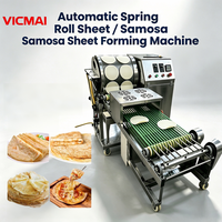 Machine automatique de formage de feuilles de rouleaux de printemps et de samosas, à chauffage au gaz et électrique, pour ligne de production alimentaire commerciale