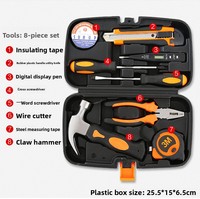 Juego de Herramientas Manuales Multifuncionales para el Hogar, con Caja de Herramientas Resistente, Personalización OEM/ODM para Reparación de Automóviles, Venta al Por Mayor