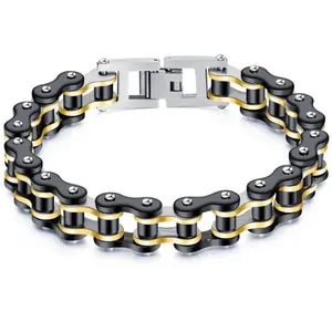 BMZ High Quality Fine Jewelry Stainless Steel Biker Jewelry Link Chain Bracelet For Men Fashion Bike Chain Bracelet