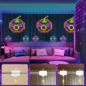 ไฟ LED RGB แบบม่านอัจฉริยะ สำหรับ<span class=keywords><strong>คริสต์มาส</strong></span> & ควบคุมผ่านแอ<span class=keywords><strong>ป</strong></span>, <span class=keywords><strong>ป</strong></span>รับแต่งได้ (1x1ม./2x2ม./3x3ม.) ไฟตกแต่ง - Product Image 6